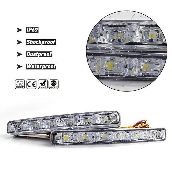 Денні ходові вогні з функцією бігаючого повороту Daylight-100 RUN 12 LED 12V ДХО/DRL DRL100_RUN фото