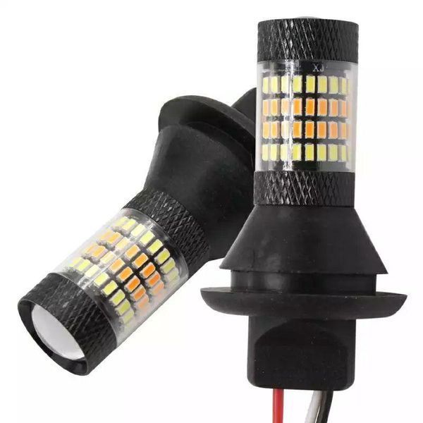 96 LED ДХО + повороти DRL денний ходові вогні + поворот CAN BUS (НІТ ОШИБОК) 1156 BA15S P21W 12V DRLTurn_96LED_1156 фото