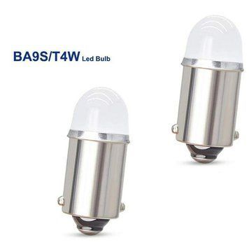 Светодиодные LED лампочки HL85 с цоколем T4W (BA9S, 9V-12V, БЕЛЫЕ), цокольные лед лампы в габариты / 2шт T10_#85 фото