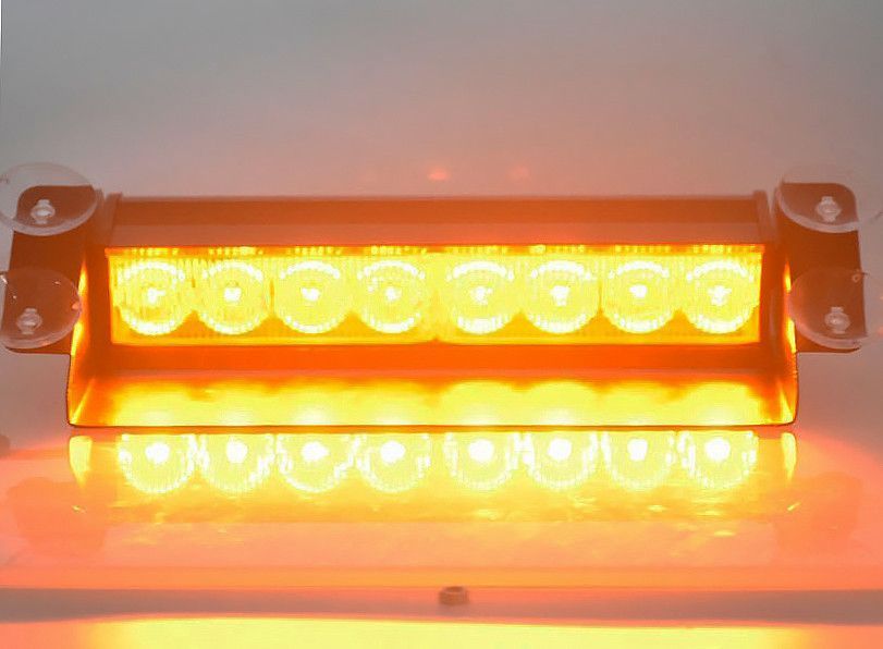 Стробоскоп на стекло, Проблесковый маячок на лобовое стекло ЖЕЛТО_ЖЕЛТЫЙ (8 LED, 24Вт, 18 режимов STROB_LOBHS51057S_YY фото