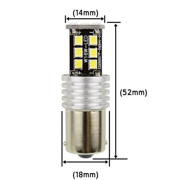 Автомобільні LED-лампи HP72 БІЛА в ЗАДНІЙ хід, ДХО, СТОП &mdash; ЯРКА з цоколем 1156 (P21W) (BA15S) 12 в, 4 Вт, 35 1156WH_#72 фото