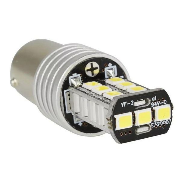 Автомобільні LED-лампи HP72 БІЛА в ЗАДНІЙ хід, ДХО, СТОП &mdash; ЯРКА з цоколем 1156 (P21W) (BA15S) 12 в, 4 Вт, 35 1156WH_#72 фото
