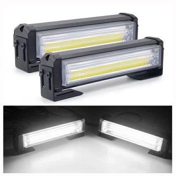 Стробоскопы БЕЛЫЕ, LED проблесковые маячки, полицейские мигалки (2 COB LED фонаря 30Вт 9 Режимов)/2шт STROB_MY079AWW фото