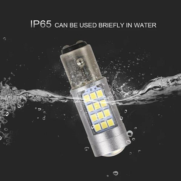 Автомобільні LED-лампи HP75 БІЛА в ЗАДНІЙ хід, ДХО, СТОП &mdash; ЯРКА з цоколем 1157 (P21/5W) (2 контактна) 1157WH_#75 фото