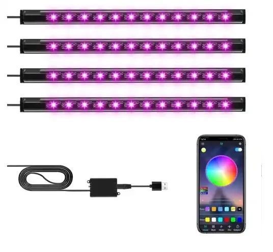 12 LED RGB світлодіодне підсвічування салону з мікрофоном (реагує на звук), через додаток, 16 режимів, usb ATMO_12LED_USB/1 фото