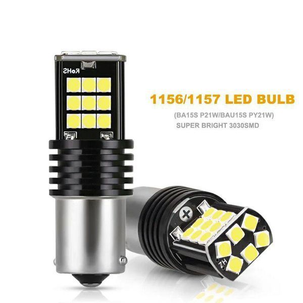 Автомобільні LED-лампи HP81 БІЛА в ЗАДНІЙ хід, ДХО, СТОП &mdash; ЯРКА з цоколем 1156 (P21W) (BA15S) 12 в, 4 Вт, 24 1156WH_#81 фото