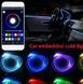 RGB різнокольоровий Неон в авто, 5 LED 6 м Холодний неон, Неонове підсвічування, Гнучкий неон(6 метрів, 5 ламп, APP) ELWIRE_6MRGB_APP фото 3
