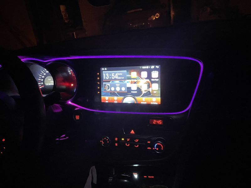 RGB різнокольоровий Неон в авто, 5 LED 6 м Холодний неон, Неонове підсвічування, Гнучкий неон(6 метрів, 5 ламп, APP) ELWIRE_6MRGB_APP фото