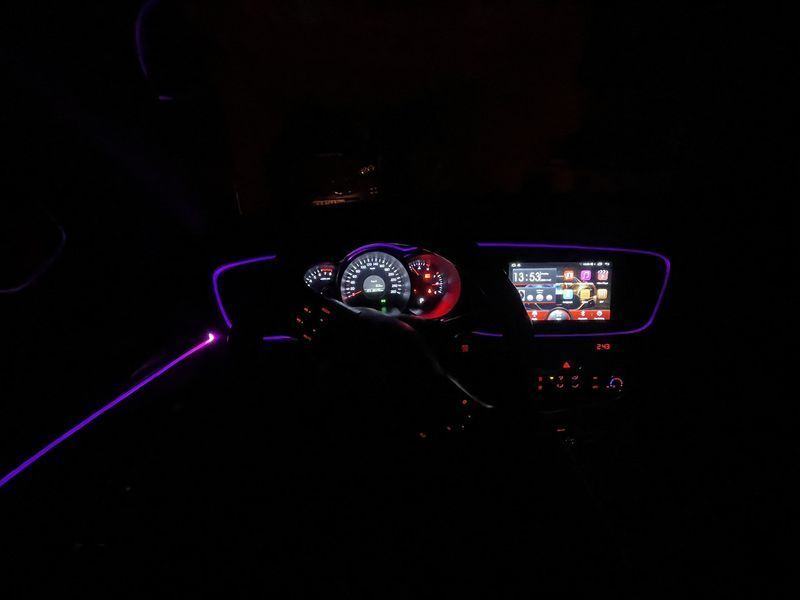 RGB різнокольоровий Неон в авто, 5 LED 6 м Холодний неон, Неонове підсвічування, Гнучкий неон(6 метрів, 5 ламп, APP) ELWIRE_6MRGB_APP фото