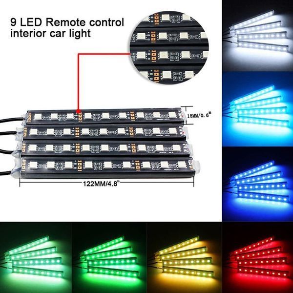 9 LED RGB подсветка салона светодиодная с микрофоном (реагирует на звук) 16 режимов, через приложение, USB ATMO_9LED_USB/1 фото