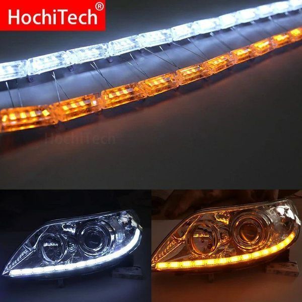 Гнучкі денні ходові вогні з поворотом, що біжить CRYSTAL LED Strip DRL (к-кт 2x60 см) білий + жовтий DRL_CRYST_60 фото