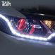 Гнучкі денні ходові вогні з поворотом, що біжить CRYSTAL LED Strip DRL (к-кт 2x60 см) білий + жовтий DRL_CRYST_60 фото 3