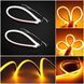Гибкий неон в фары "LIGHT GUIDE LAMP" ЖЕЛТЫЙ цвет 2 х 60см, неоновый повторитель поворота, гибкие неоновые GUIDE_60YEL фото 1