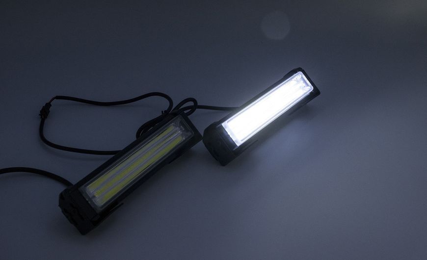 Яркие светодиодные автомобильные стробоскопы БЕЛО - БЕЛЫЕ, LED проблесковые маячки, полицейские мигалки (2 STROB_ZW363_COB_WW фото