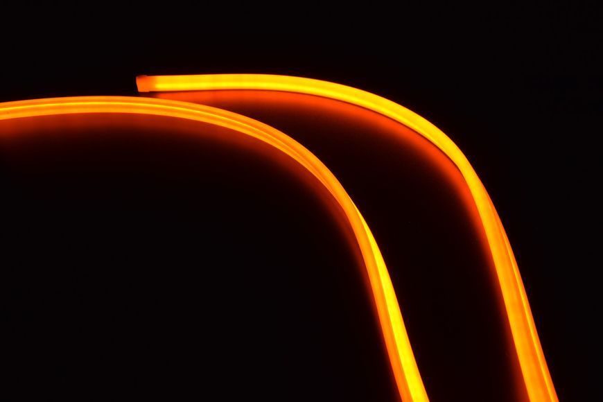 Гибкий неон в фары "LIGHT GUIDE LAMP" ЖЕЛТЫЙ цвет 2 х 60см, неоновый повторитель поворота, гибкие неоновые GUIDE_60YEL фото