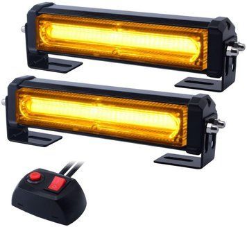 Стробоскопы ЖЕЛТЫЕ, LED проблесковые маячки, полицейские мигалки (2 COB LED фонаря 30Вт 9 Режимов)/2шт STROB_MY079AYY фото