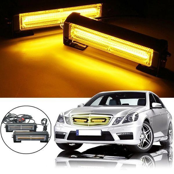 Стробоскопы ЖЕЛТЫЕ, LED проблесковые маячки, полицейские мигалки (2 COB LED фонаря 30Вт 9 Режимов)/2шт STROB_MY079AYY фото