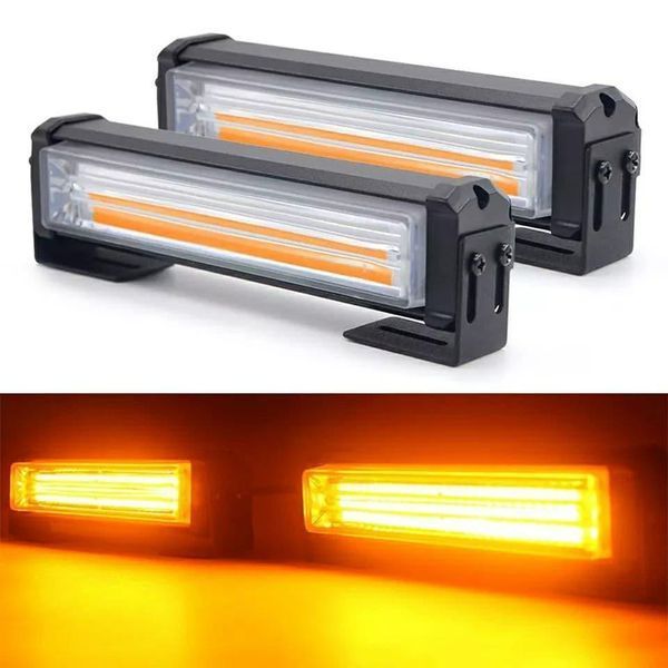 Стробоскопы ЖЕЛТЫЕ, LED проблесковые маячки, полицейские мигалки (2 COB LED фонаря 30Вт 9 Режимов)/2шт STROB_MY079AYY фото