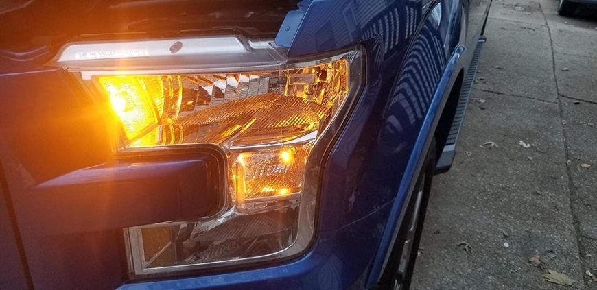 Автомобільна LED лампа 144 діоди ЖЕВТА в ПОВОРОТ, габарити з цоколем 1156 (P21W) (BA15S) CAN BUS (НЕТ 144LED_1156YEL фото