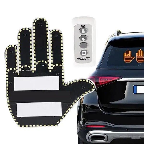 Підсвічування автомобільне LED-долоня на заднє скло з жестами + пульт/ Світлодіодна рука STICKER_LEDHAND фото