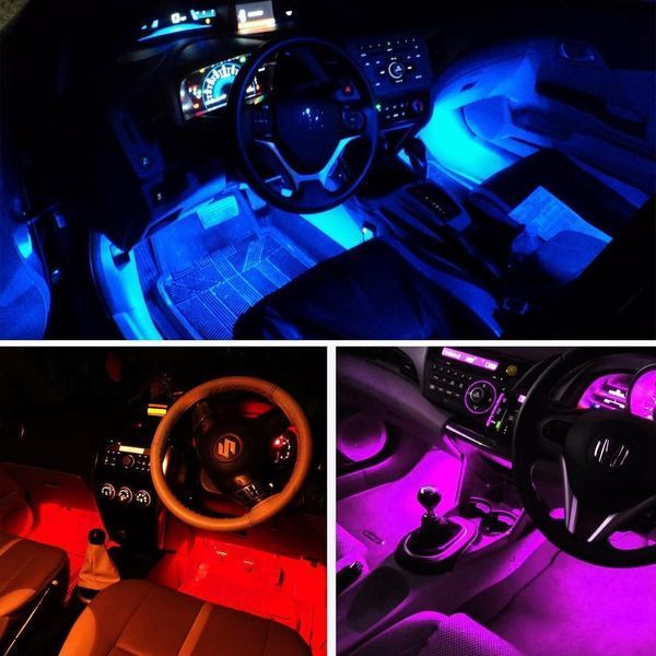 9 LED RGB підсвічування салону світлодіодне з пультом та мікрофоном (реагує на звук) 16 режимів ATMO_9LED фото