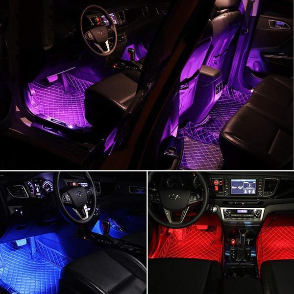 12 LED RGB світлодіодне підсвічування салону з пультом і мікрофоном (реагує на звук) 16 режимів ATMO_12LED фото