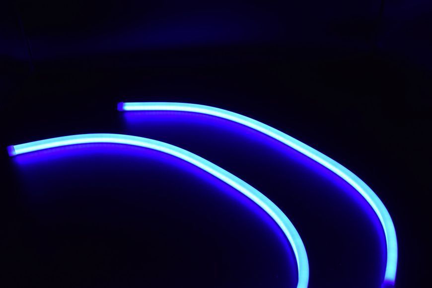 Гибкий неон в фары "LIGHT GUIDE LAMP" СИНИЙ цвет 2 х 60см, неоновый повторитель поворота, гибкие неоновые GUIDE_60BLU фото